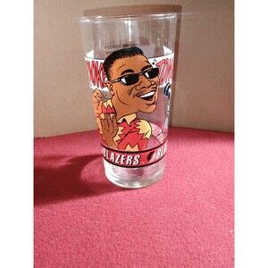 Vtg '92-‘93 Promo Glass JEROME KERSEY Portland Trail Blazers Dairy Queen -NICE!